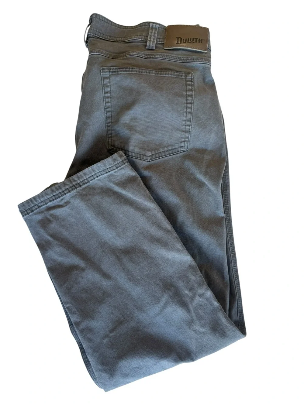 Duluth Trading Flex Fire Hose Gray Relaxed Fit Work Pants 40x30 (Actual 38x28)